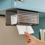 Maxbell Wall Mounted Tissue Box Tissue Paper Case for Smooth Surface Kitchen Home Brown