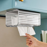 Maxbell Wall Mounted Tissue Box Tissue Paper Case for Smooth Surface Kitchen Home White