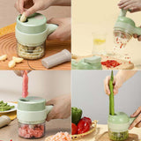Maxbell Electric Vegetable Slicer Veggie Chopper Masher for Chili Potato Cowpea
