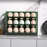 Maxbell Kitchen Fridge Egg Container 3 Layer Egg Fresh Storage Box Sturdy Reusable Green