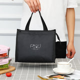 Maxbell Cooler Lunch Box Lunch Bags Case Insulated Reusable Teen Travel L Black