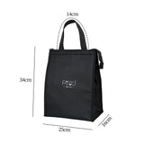 Maxbell Cooler Lunch Box Lunch Bags Case Insulated Reusable Teen Travel L Black
