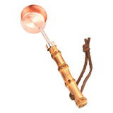 Maxbell 15ml Measuring Spoon Stainless Steel Wooden Handle Stylish and Classic Rose Golden