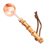 Maxbell 15ml Measuring Spoon Stainless Steel Wooden Handle Stylish and Classic Rose Golden