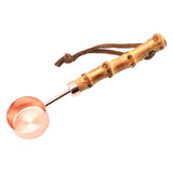 Maxbell 15ml Measuring Spoon Stainless Steel Wooden Handle Stylish and Classic Rose Golden