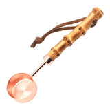 Maxbell 15ml Measuring Spoon Stainless Steel Wooden Handle Stylish and Classic Rose Golden