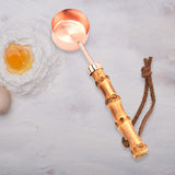Maxbell 15ml Measuring Spoon Stainless Steel Wooden Handle Stylish and Classic Rose Golden