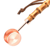 Maxbell 15ml Measuring Spoon Stainless Steel Wooden Handle Stylish and Classic Rose Golden