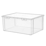 Maxbell Plastic Bread Box Bagel Storage Bin Transparent for Kitchen Countertop 32x23.5x14cm