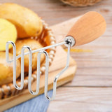 Maxbell Potato Masher Kitchen Gadgets with Wooden Handle Utensil Stainless Steel