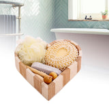 Maxbell 5 Pieces Bath Set in Heart Wooden Box for Body and Foot SPA