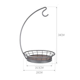 Maxbell Iron Banana Holder Counter Top Stand with Fruit Bowl Egg Holder Fruit Stand