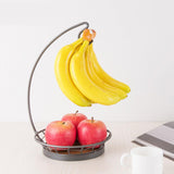 Maxbell Iron Banana Holder Counter Top Stand with Fruit Bowl Egg Holder Fruit Stand