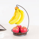 Maxbell Iron Banana Holder Counter Top Stand with Fruit Bowl Egg Holder Fruit Stand