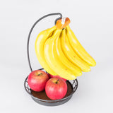 Maxbell Iron Banana Holder Counter Top Stand with Fruit Bowl Egg Holder Fruit Stand