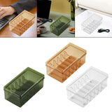 Maxbell Portable Cable Storage Box Cable Organizer Protect for Home Kitchen Desk Brown