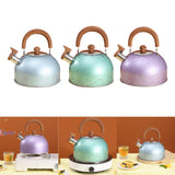 Maxbell 2L Whistling Kettle Cookware Anti Heat Handle Teapot for Induction Cookers Blue