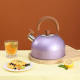Maxbell 2L Whistling Kettle Cookware Anti Heat Handle Teapot for Induction Cookers Purple