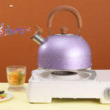Maxbell 2L Whistling Kettle Cookware Anti Heat Handle Teapot for Induction Cookers Purple