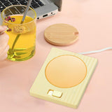 Maxbell Cup Warmer Home Tea USB 2 Modes Constant Temperature Protable Yellow