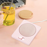 Maxbell Cup Warmer Home Tea USB 2 Modes Constant Temperature Protable Pink