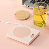 Maxbell Cup Warmer Home Tea USB 2 Modes Constant Temperature Protable Pink