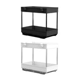 Maxbell Under Sink Shelf Slide Out Jewelry Storage Box Desktop Rack for Bathroom Black