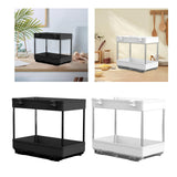 Maxbell Under Sink Shelf Slide Out Jewelry Storage Box Desktop Rack for Bathroom Black