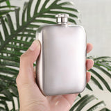 Maxbell Hip Flasks 6oz Drinking Flasks Leakproof Matte Women Hunting Wedding silver