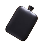 Maxbell Hip Flasks 6oz Drinking Flasks Leakproof Matte Women Hunting Wedding black