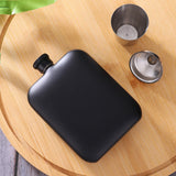 Maxbell Hip Flasks 6oz Drinking Flasks Leakproof Matte Women Hunting Wedding black