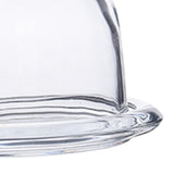Maxbell Transparent Glass Dessert Serving Tray with Dome Lid Wedding Cake Pedestal Size L