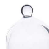 Maxbell Transparent Glass Dessert Serving Tray with Dome Lid Wedding Cake Pedestal Size L