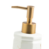 Maxbell 350ml Ceramic Refillable Liquid Hand Soap Dispenser for Daily Use Recyclable White