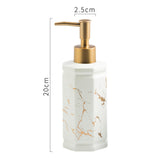 Maxbell 350ml Ceramic Refillable Liquid Hand Soap Dispenser for Daily Use Recyclable White