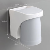 Maxbell Toothbrush Cup Holder Punch Free for Electric Toothbrush Toothpaste Kids grey