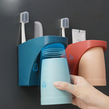 Maxbell Toothbrush Cup Holder Punch Free for Electric Toothbrush Toothpaste Kids blue