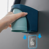 Maxbell Toothbrush Cup Holder Punch Free for Electric Toothbrush Toothpaste Kids blue
