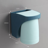 Maxbell Toothbrush Cup Holder Punch Free for Electric Toothbrush Toothpaste Kids blue