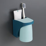 Maxbell Toothbrush Cup Holder Punch Free for Electric Toothbrush Toothpaste Kids blue