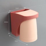 Maxbell Toothbrush Cup Holder Punch Free for Electric Toothbrush Toothpaste Kids red