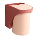 Maxbell Toothbrush Cup Holder Punch Free for Electric Toothbrush Toothpaste Kids red