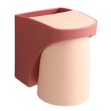 Maxbell Toothbrush Cup Holder Punch Free for Electric Toothbrush Toothpaste Kids red