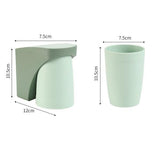 Maxbell Toothbrush Cup Holder Punch Free for Electric Toothbrush Toothpaste Kids green