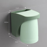 Maxbell Toothbrush Cup Holder Punch Free for Electric Toothbrush Toothpaste Kids green