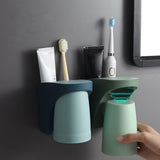 Maxbell Toothbrush Cup Holder Punch Free for Electric Toothbrush Toothpaste Kids green