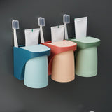 Maxbell Toothbrush Cup Holder Punch Free for Electric Toothbrush Toothpaste Kids green