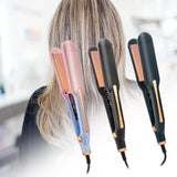 Maxbell Hair Straightener Curler Curved and Straight Hair Multifunction Women pink