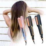 Maxbell Hair Straightener Curler Curved and Straight Hair Multifunction Women pink