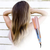 Maxbell Hair Straightener Curler Curved and Straight Hair Multifunction Women pink
